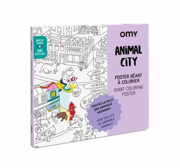Coloriage géant Animal City - OMY
