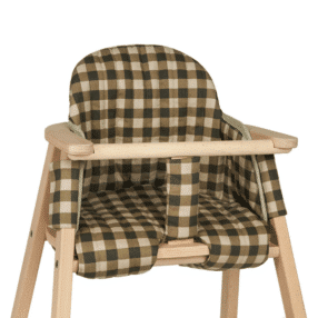 Coussin pour chaise haute Green Checks - Nobodinoz Concept store bébés et enfants MINI HERO
